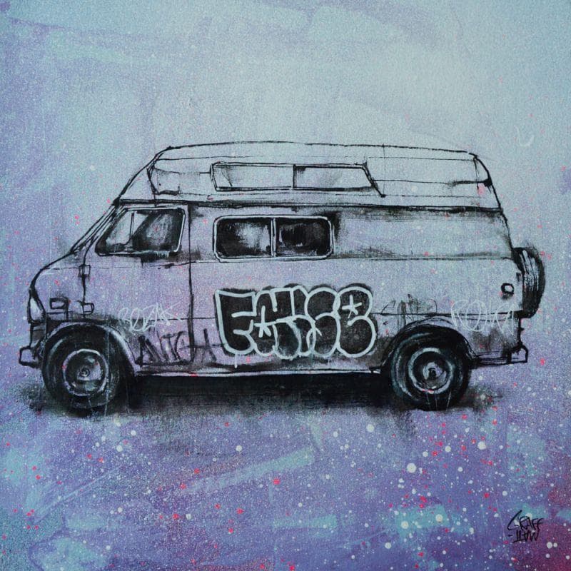 Peinture Tradesman van par Graffmatt | Tableau Street Art Urbain Acrylique