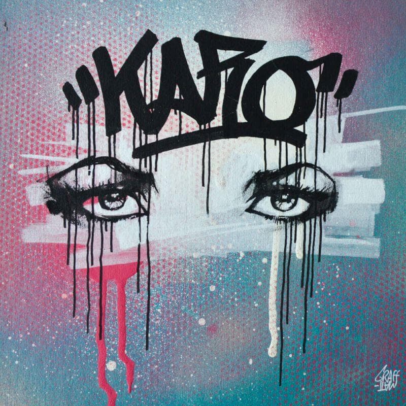 Peinture Graffiti obsession par Graffmatt | Tableau Street Art Portraits Acrylique