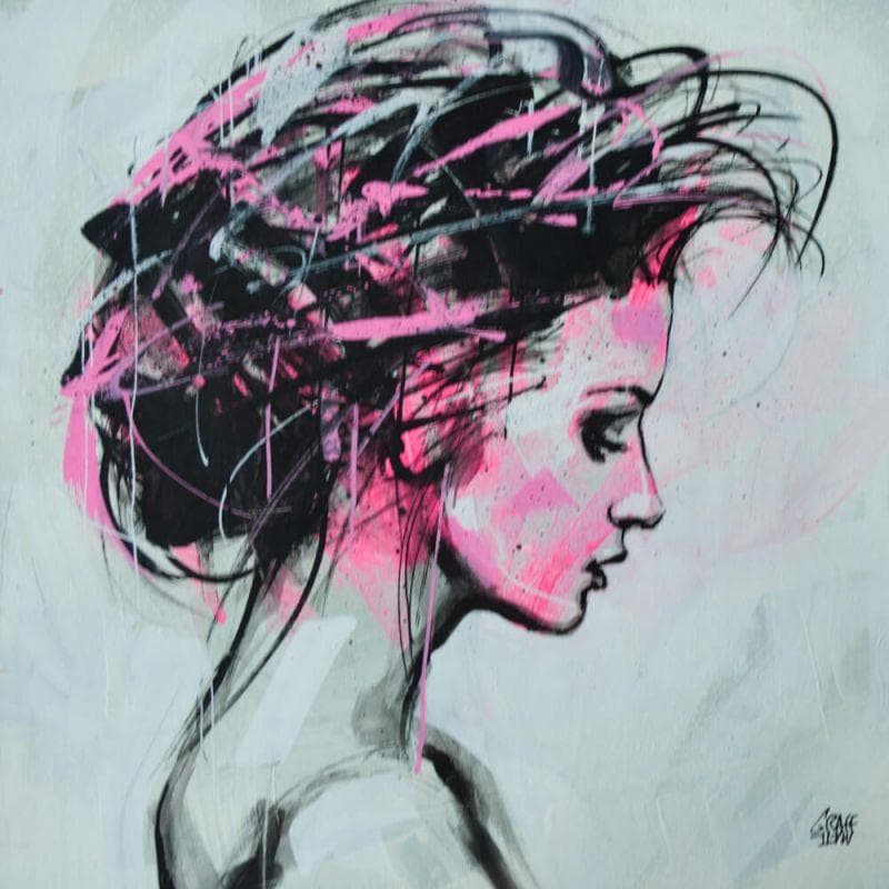 Peinture Purity par Graffmatt | Tableau Street Art Portraits Acrylique