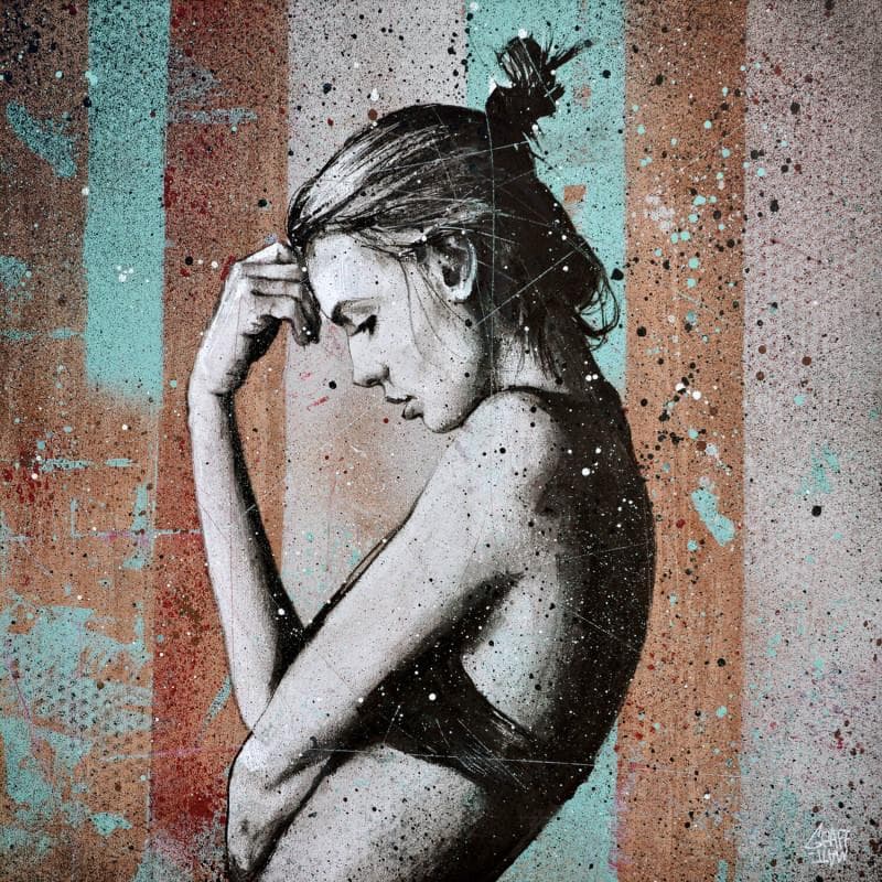 Peinture Frame of mind par Graffmatt | Tableau Street Art Portraits Graffiti Acrylique