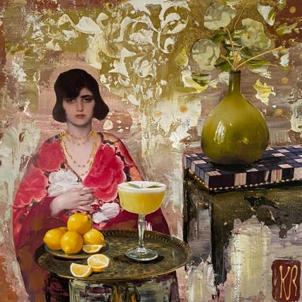 Peinture Limoncello par Romanelli Karine | Tableau Figuratif Collage Scènes de vie