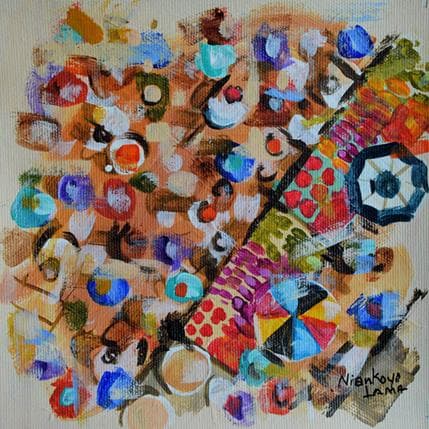 Painting Place de marché 264 by Lama Niankoye | Painting Figurative Acrylic Life style