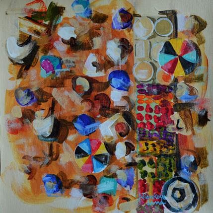 Peinture Place de marché 271 par Lama Niankoye | Tableau Figuratif Acrylique Scènes de vie