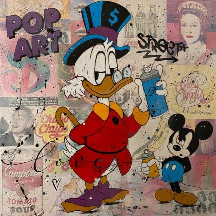 Peinture PICSOU et MICKEY street art par Marie G.  | Tableau Pop-art Acrylique Icones Pop