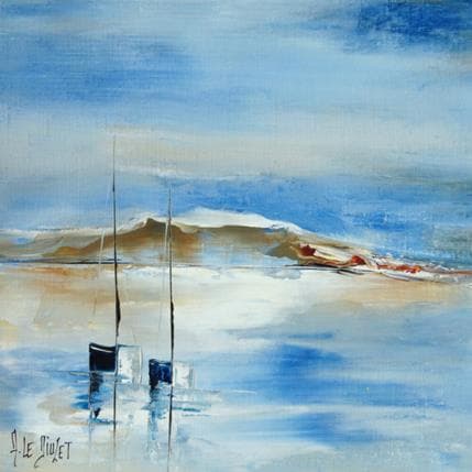 Painting Les deux mâts by Le Diuzet Albert | Painting Figurative Oil Marine