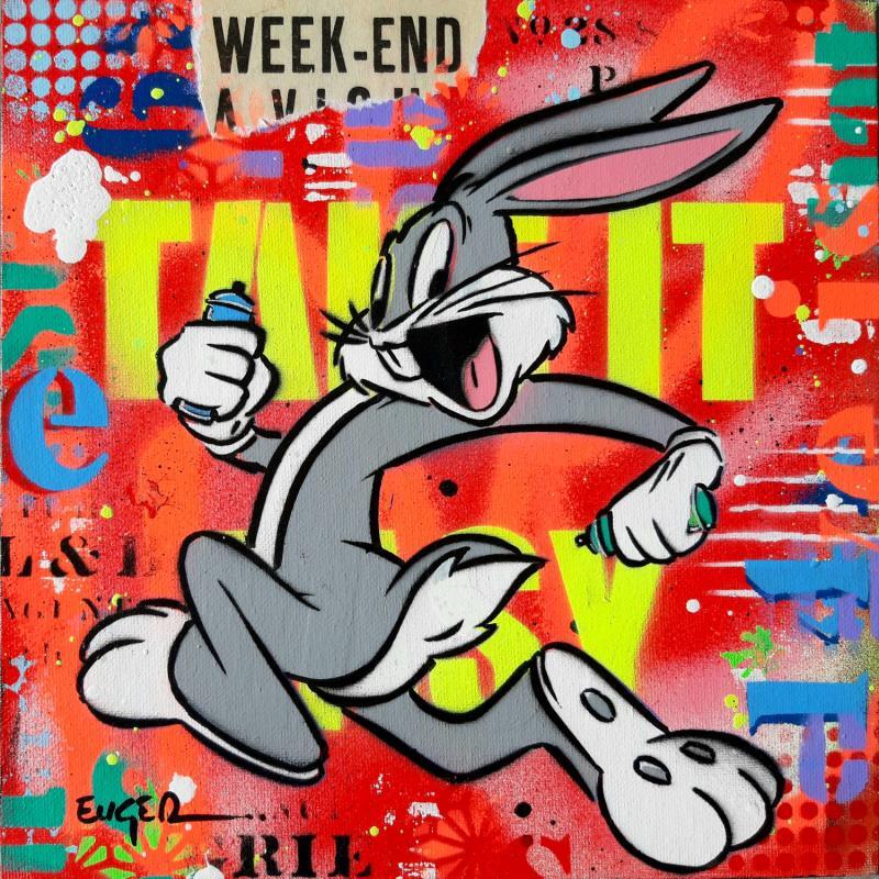 Peinture WEEK END par Euger Philippe | Tableau Pop-art Icones Pop Graffiti Acrylique Collage