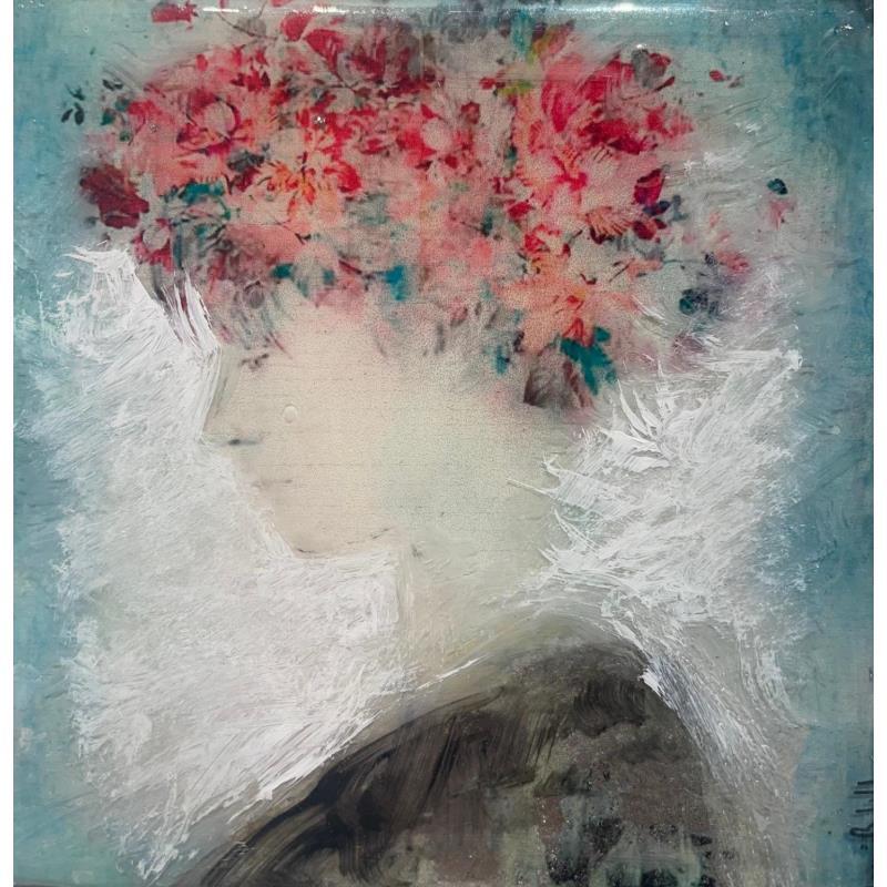 Painting Mia by Bofill Laura | Painting Figurative Portrait Wood Acrylic