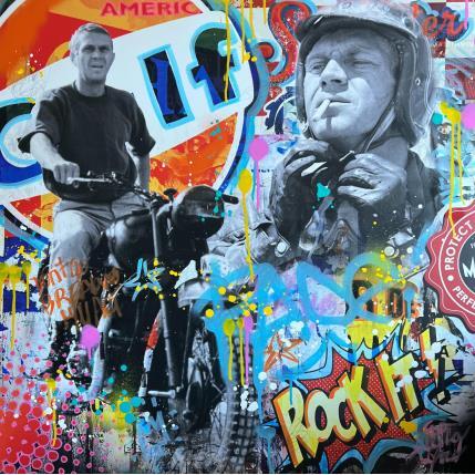 Peinture ROCKING STEVE par Novarino Fabien | Tableau Pop-art Icones Pop