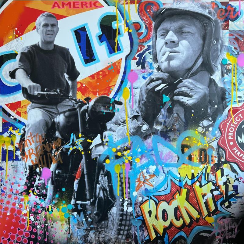 Peinture ROCKING STEVE par Novarino Fabien | Tableau Pop-art Icones Pop