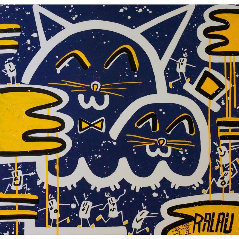 Gemälde Cute von Ralau | Gemälde Pop-Art Alltagsszenen Tiere Acryl