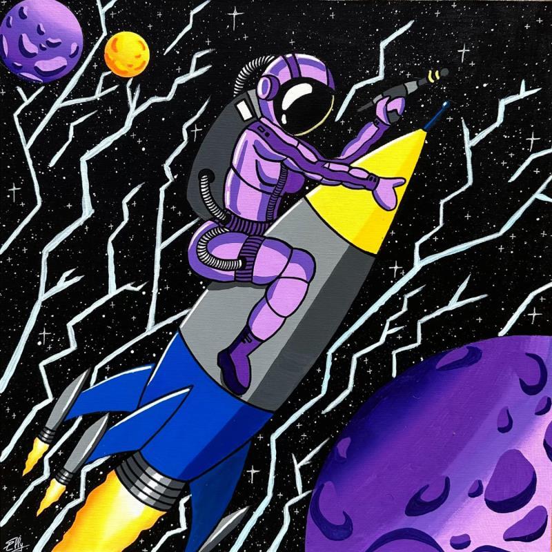 Peinture Girl Boss par Elly | Tableau Cinéma Scènes de vie Acrylique Posca