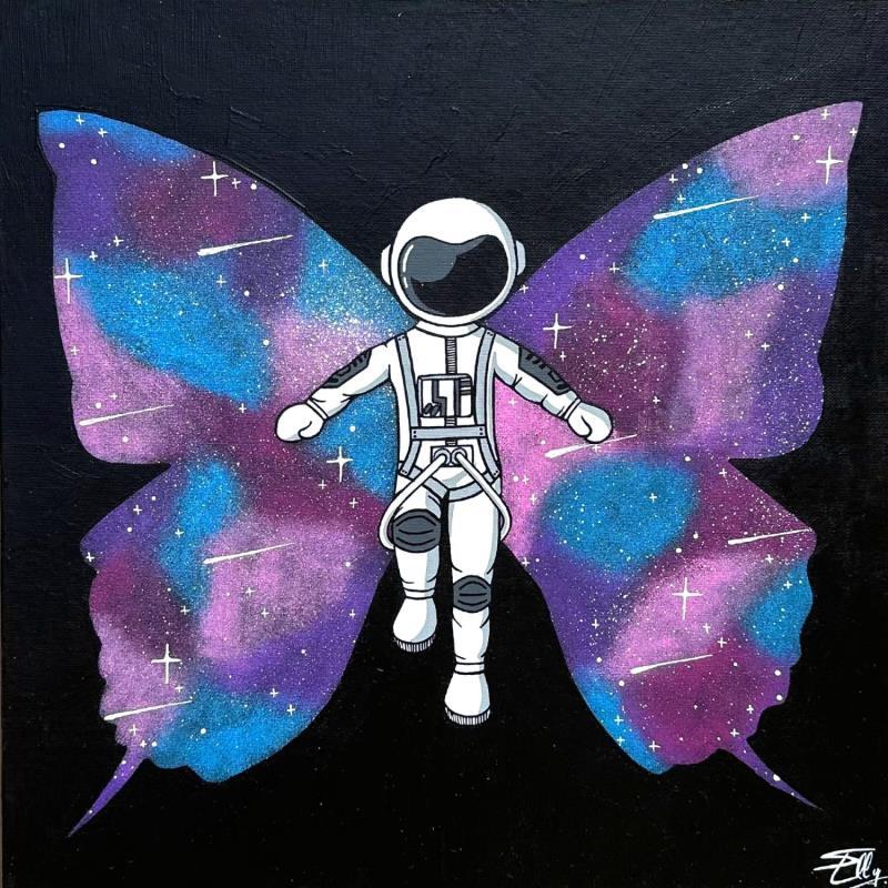 Peinture Des ailes étoilées par Elly | Tableau Pop-art Animaux Acrylique Posca