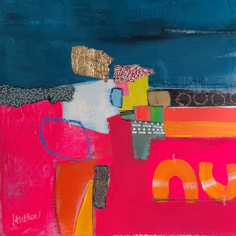 Painting ST23-0301 by Lau Blou | Painting Abstract Minimalist Cardboard Acrylic