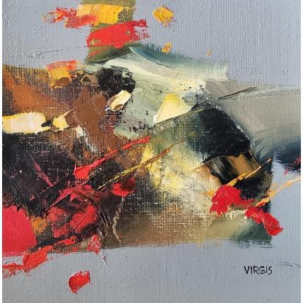 Peinture In the middle or along par Virgis | Tableau Abstrait Huile Minimaliste