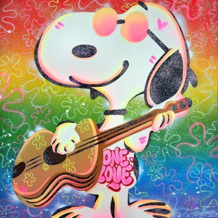 Painting snoopy peace and love by Lemoine Mael | Painting Pop-art Graffiti, Posca Pop icons