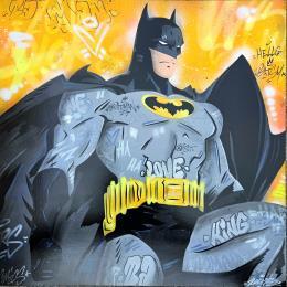 Peinture Batman king par Lemoine Mael | Tableau Street Art Graffiti, Posca Icones Pop