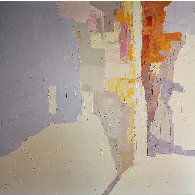 Peinture The door of my house par Tomàs | Tableau Abstrait Urbain Scènes de vie Huile