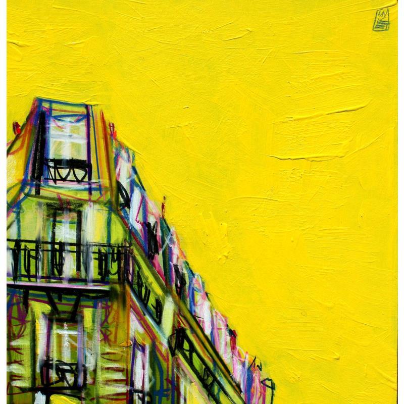 Pintura Les yeux jaunes por Anicet Olivier | Pintura Figurativo Urbano Acrílico