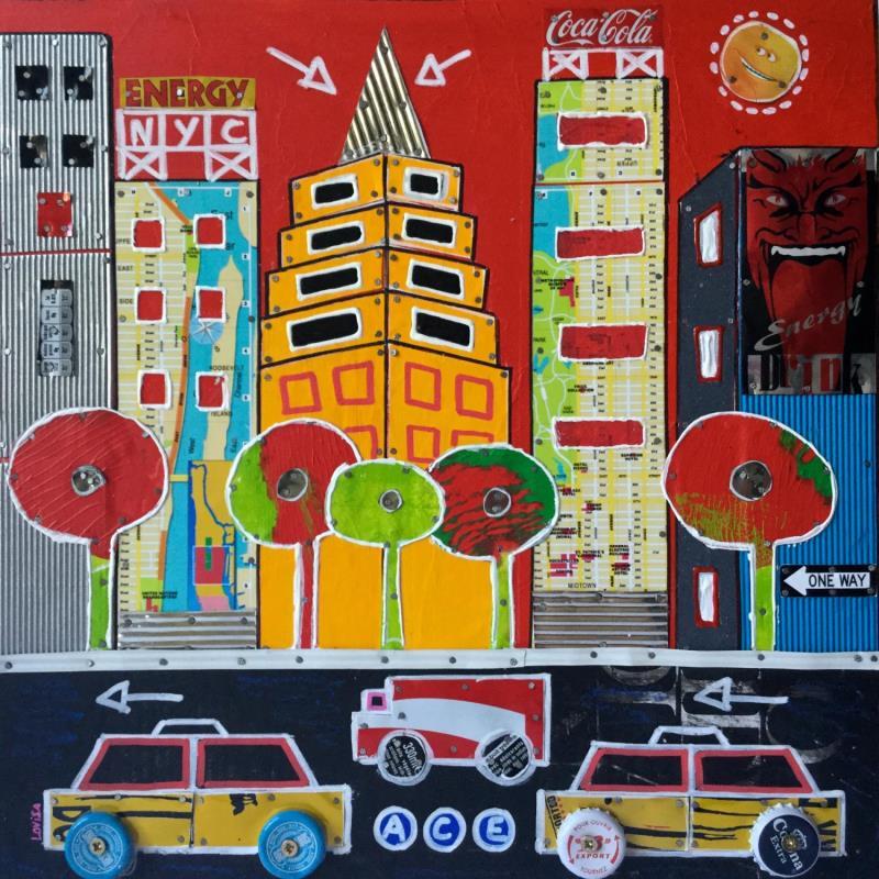 Peinture A Heat of Hell par Lovisa | Tableau Pop-art Urbain Bois