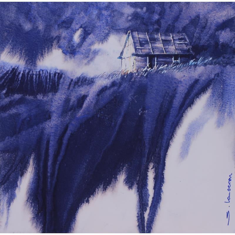 Painting Une cabane en sursis by Langeron Stéphane | Painting Subject matter Watercolor