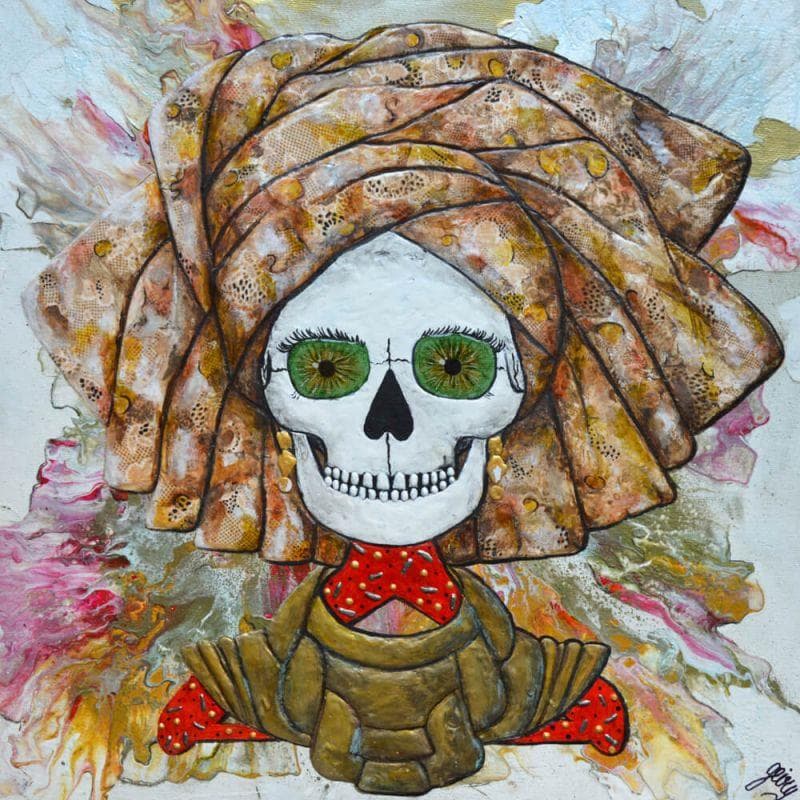 Painting Africana by Geiry | Painting Figurative Portrait Acrylic