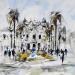 Painting CAFE DE PARIS MONTE CARLO by Poumelin Richard | Painting Figurative Landscapes Urban Oil