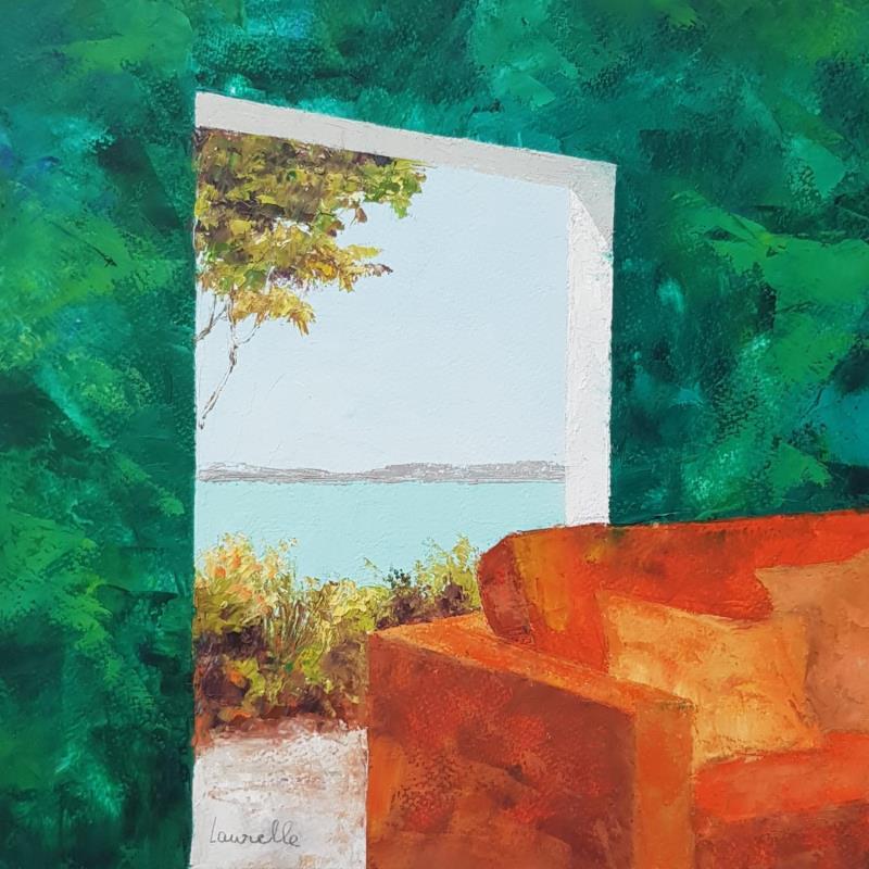 Painting Murs d'émeraude by Bessé Laurelle | Painting Figurative Landscapes Marine Life style Oil