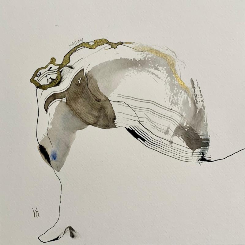 Painting Cadavre exquis 18 by YO&CO | Painting Raw art Nude Minimalist Watercolor Ink