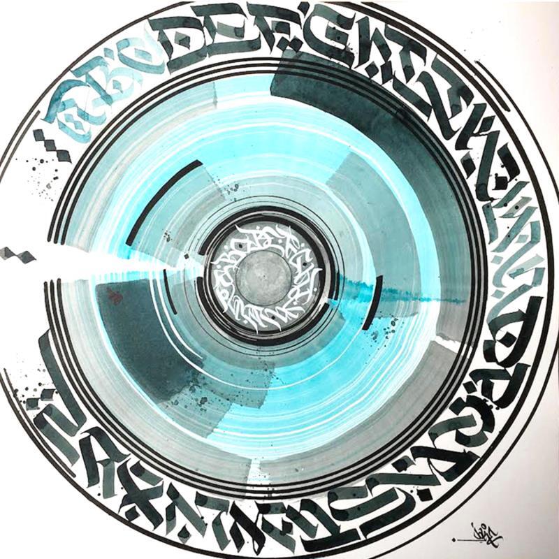 Peinture Xyz par Nitram Joke | Tableau Street Art Urbain Graffiti Acrylique