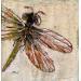 Painting Green Dragonfly by Maury Hervé | Painting Raw art Animals
