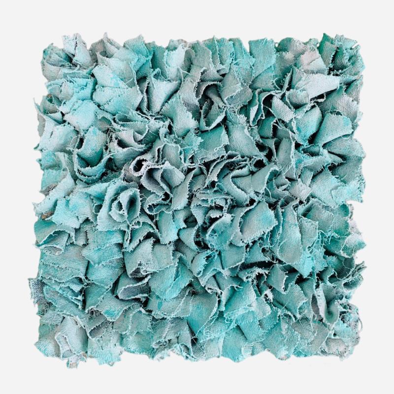 Painting Dolce Acqua by Dalloz Julie | Painting Raw art Subject matter Graffiti Wood Textile Upcycling