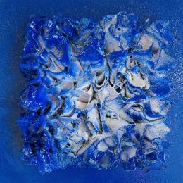 Peinture Sous l'océan par Dalloz Julie | Tableau Matiérisme Bois, Graffiti, Textile, Upcycling