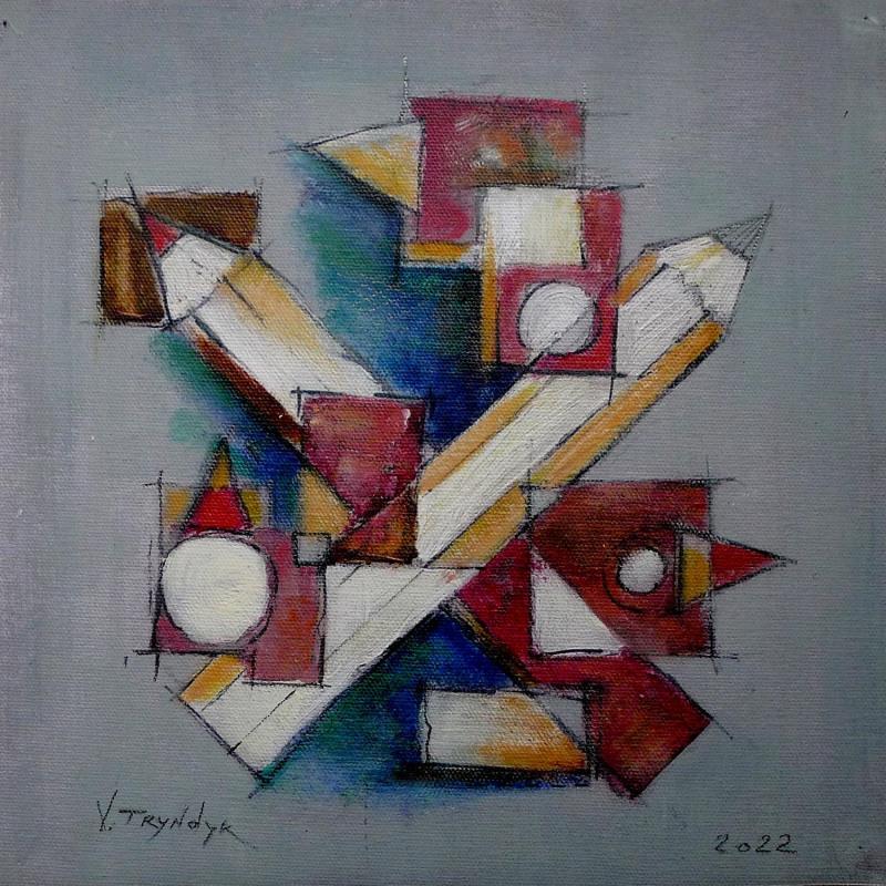 Painting Pencils by Tryndyk Vasily | Painting Figurative Minimalist Oil