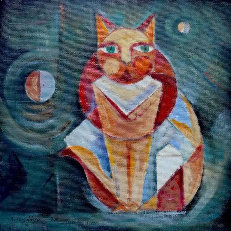 Painting Head of the house by Tryndyk Vasily | Painting Figurative Minimalist Oil