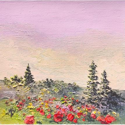 Painting Printemps dans la colline  by Blandin Magali | Painting Figurative Oil Landscapes