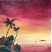 Painting Les palmiers by Blandin Magali | Painting Figurative Landscapes Oil