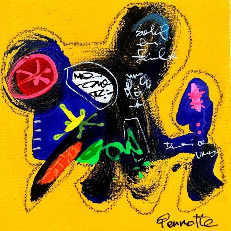 Gemälde NOZ von Perrotte | Gemälde Art brut Öl Acryl