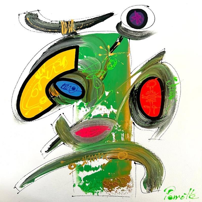 Peinture YAKO par Perrotte | Tableau Art Singulier Huile Acrylique