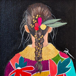 Painting Hikari by Rosângela | Painting Figurative Acrylic