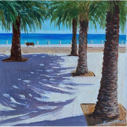 Painting Sous les palmes by Foucras François | Painting Figurative Acrylic Marine