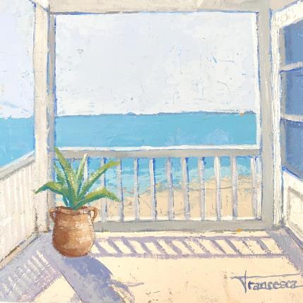 Painting Dia de Verano by Escobar Francesca | Painting Figurative Acrylic, Wood Landscapes, Marine, Pop icons