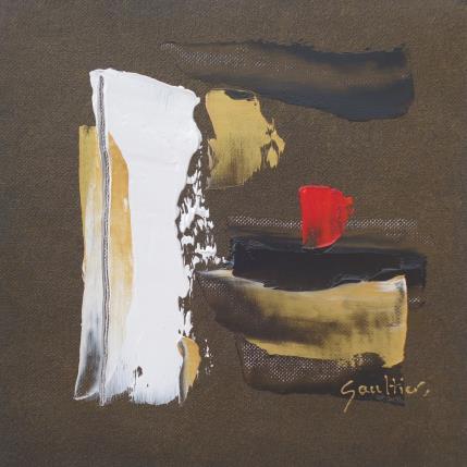 Painting Au bout de la nuit by Gaultier Dominique | Painting Abstract Oil Minimalist, Pop icons