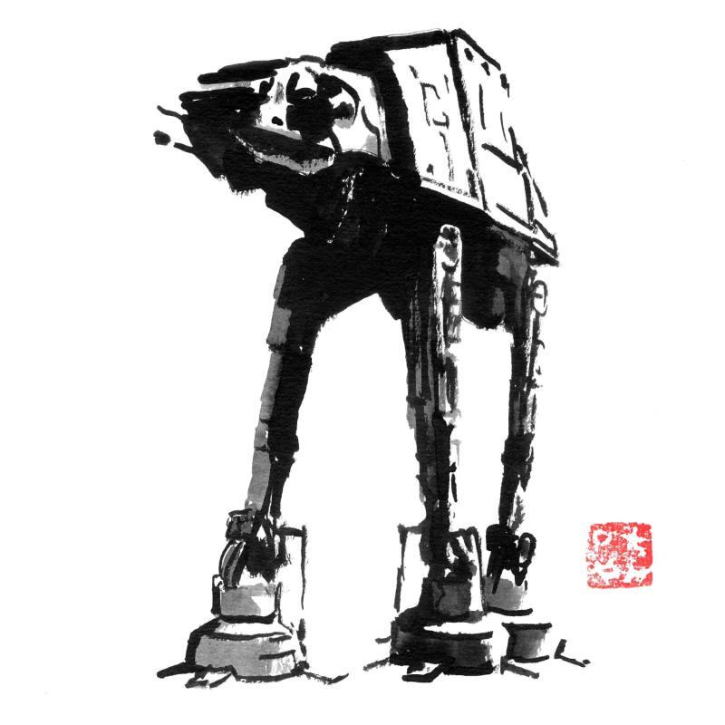 Painting ATAT by Péchane | Painting Figurative Ink