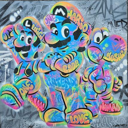 Painting Los amigos by Lemoine Mael | Painting Pop-art Graffiti, Posca Pop icons