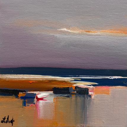 Painting Un soir by Chevalier Lionel | Painting Figurative Acrylic Landscapes, Marine, Minimalist