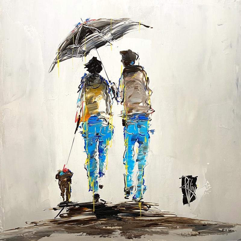 Painting Seul au monde by Raffin Christian | Painting Figurative Life style Oil Acrylic