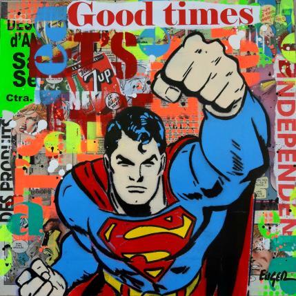 Peinture HAVING GOOD TIMES par Euger Philippe | Tableau Pop-art Acrylique, Carton, Collage, Graffiti Icones Pop