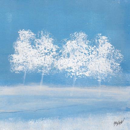 Painting  Aussi grands que le ciel by Escolier Odile | Painting Figurative Acrylic, Cardboard, Sand Landscapes, Pop icons