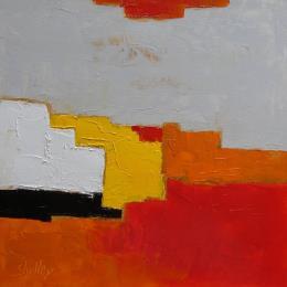 Painting TERRITOIRE by Shelley | Painting Abstract Oil Landscapes