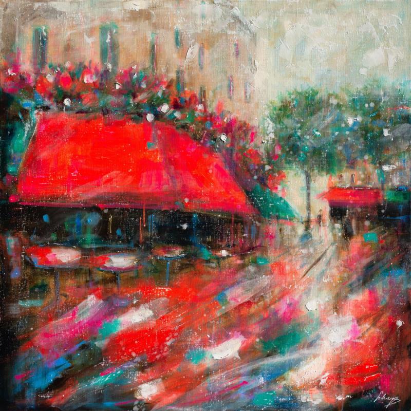 Painting Café Parnasse  by Solveiga | Painting Figurative Urban Life style Acrylic